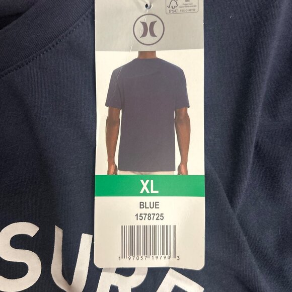 NEW Hurley Surf Co XL Navy T-Shirt With Multicolor Graphic Print Men's XL - Picture 6 of 13